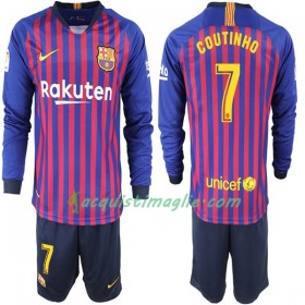 Divisa di Calcio Barcellona Coutinho 7 Bambino Prima 2018/2019 Manica Lunga